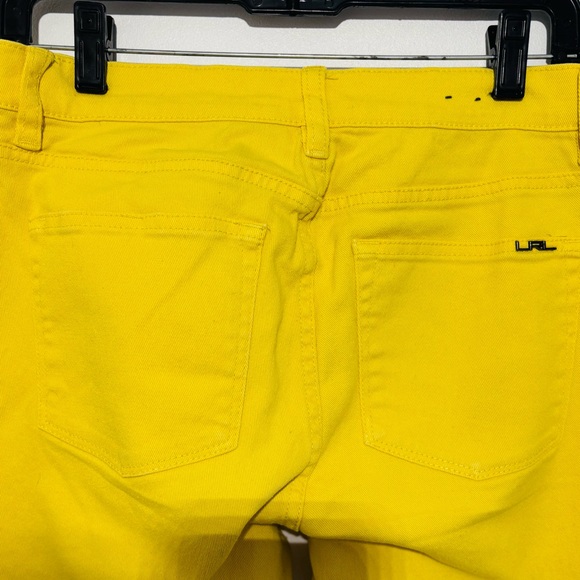 Ralph Lauren Ralph Bright Yellow Denim Capri Women Pants | Size 6 - Picture 4 of 8